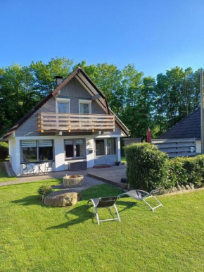 Ferienhaus mit Badezuber und Außendusche